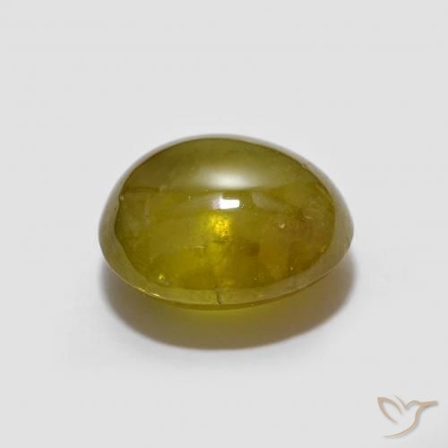 Esfena Verde amarelado Natural 2.08ct, oval, Transparente