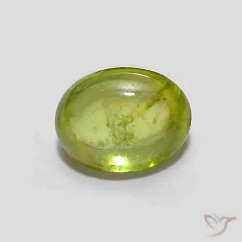 1.76ct Natural Verde oliva Esfena, oval, Transparente