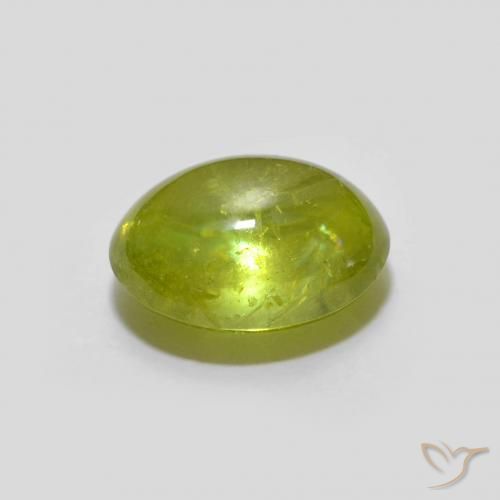 Esfena Verde oliva Natural 1.76ct, oval, Transparente