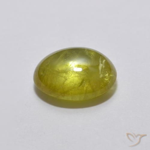 Esfena verde quente Natural 1.94ct, oval, Transparente
