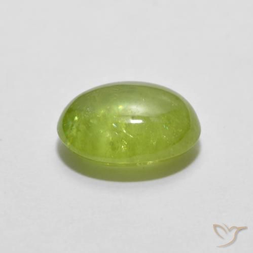 Esfena amarelo médio Natural 2.50ct, oval, Transparente