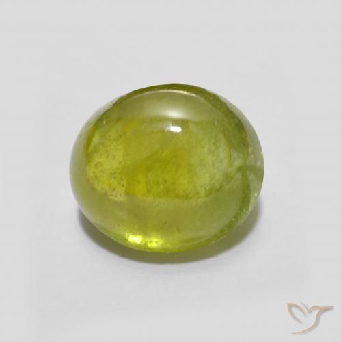2.41ct Natural amarelo médio Esfena, oval, Transparente