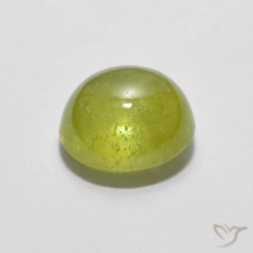 Esfena amarelo médio Natural 2.14ct, oval, Transparente