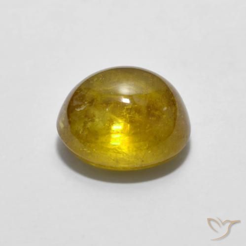 Esfena Ouro Terroso Natural 2.61ct, oval, Transparente