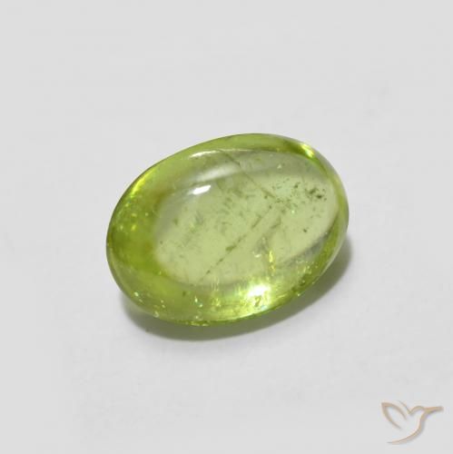 Esfena Verde claro Natural 1.26ct, oval, Transparente
