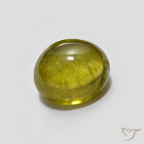 Esfena Ouro Terroso Natural 1.40ct, oval, Transparente