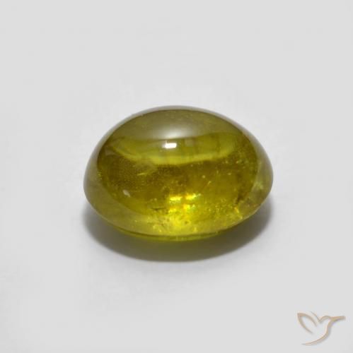 Esfena Ouro Terroso Natural 1.40ct, oval, Transparente