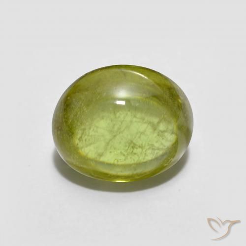 2.60ct Natural amarelo médio Esfena, oval, Transparente