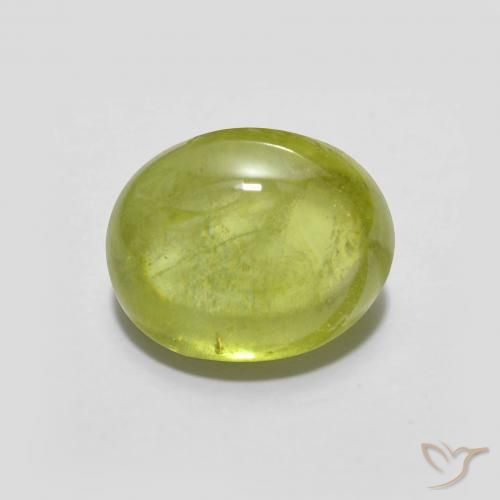 2.37ct Natural amarelo médio Esfena, oval, Transparente