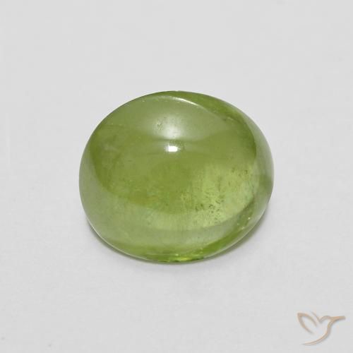 1.66ct Natural Verde médio Esfena, oval, Translúcido
