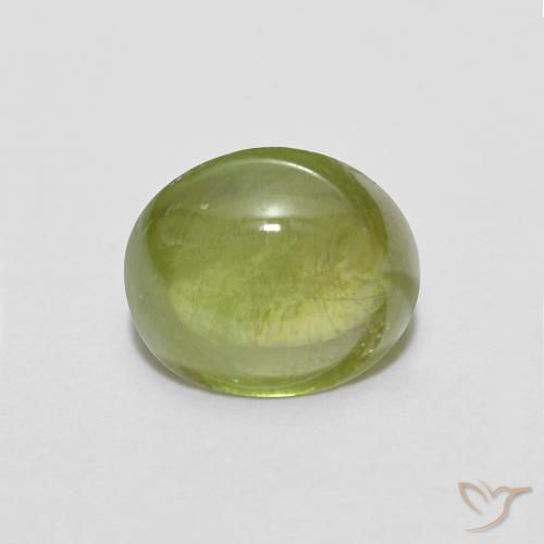 1.77ct Natural Verde oliva Esfena, oval, Translúcido