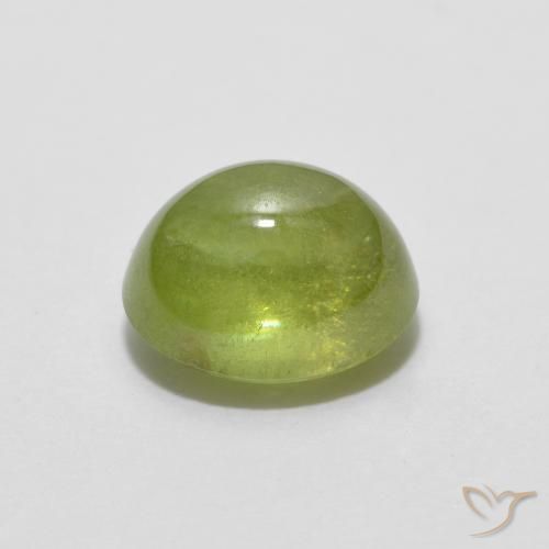 Esfena Verde oliva Natural 1.77ct, oval, Translúcido