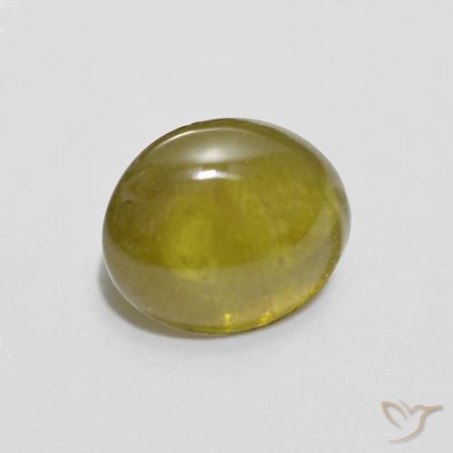 Esfena Limão amarelo Natural 1.72ct, oval, Translúcido