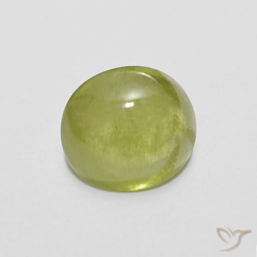 1.66ct Natural Verde oliva Esfena, oval, Translúcido