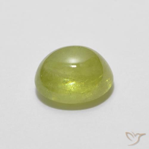Esfena Verde oliva Natural 1.66ct, oval, Translúcido