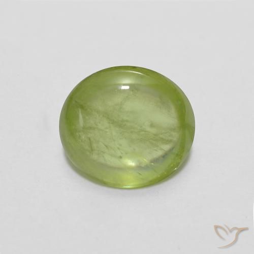 1.18ct Natural Verde médio Esfena, oval, Transparente