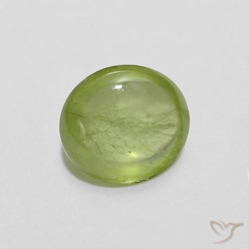 Esfena Verde médio Natural 1.18ct, oval, Transparente