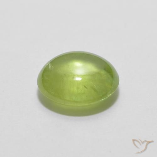 Esfena Verde médio Natural 1.18ct, oval, Transparente