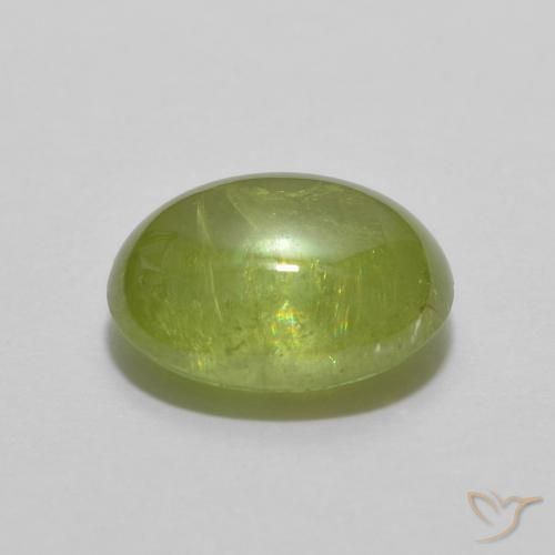 Esfena Verde médio Natural 1.89ct, oval, Transparente