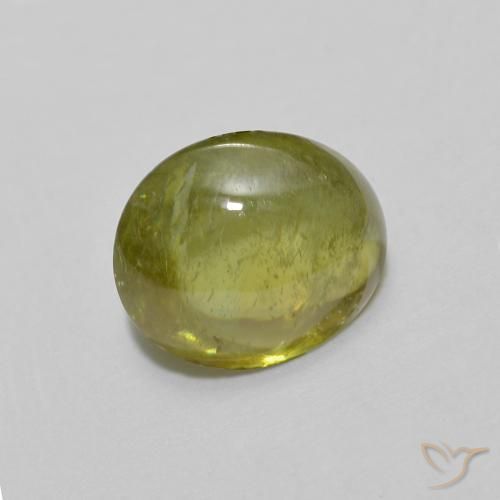 Esfena Verde Floresta Quente Natural 1.35ct, oval, Transparente