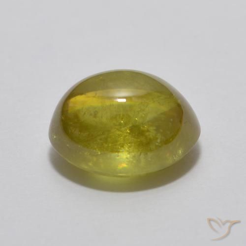 Esfena Verde médio Natural 2.33ct, oval, Transparente