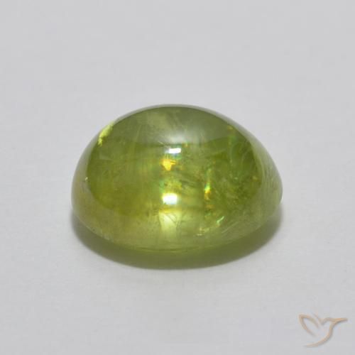 Esfena Verde médio Natural 1.93ct, oval, Transparente