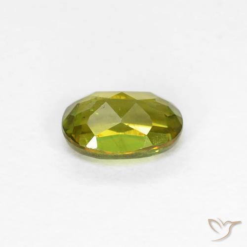 Esfena Medium Dark-Green Natural 0.42ct, oval, VS