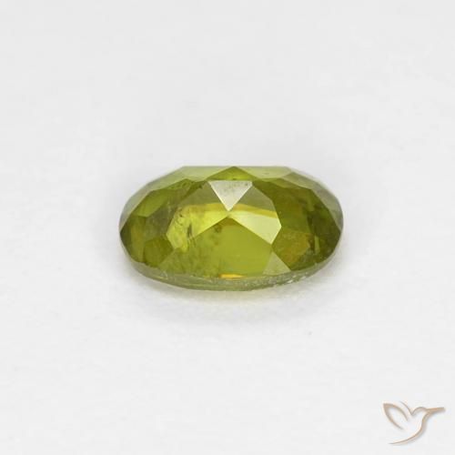 Esfena Verde médio Natural 0.42ct, oval, VS