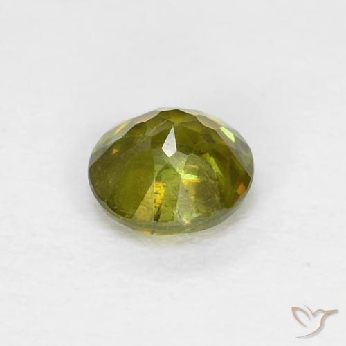 Esfena Verde Floresta Quente Natural 0.40ct, Redondo, VS
