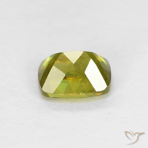 Esfena Verde Floresta Quente Natural 0.54ct, Almofada, VS