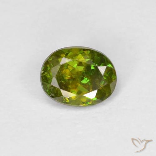 0.35ct Natural Medium Dark-Green Esfena, oval, VS