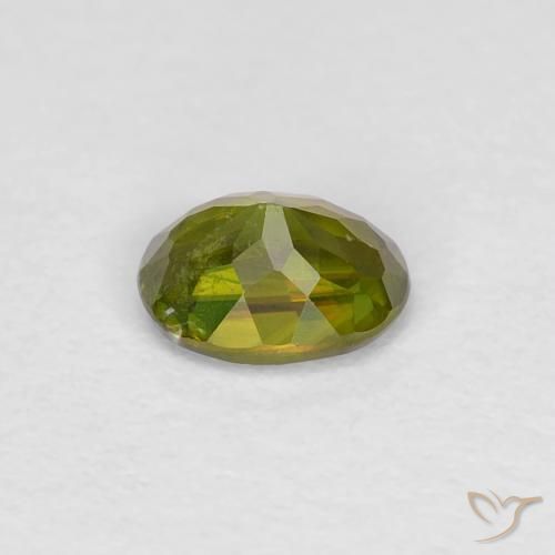 Esfena Medium Dark-Green Natural 0.35ct, oval, VS