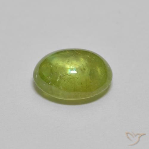 Esfena Verde oliva Natural 1.52ct, oval, Transparente