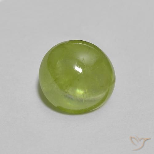 Esfena Verde oliva Natural 1.52ct, oval, Transparente