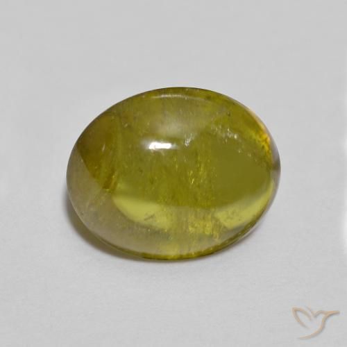 Esfena Verde médio Natural 2.16ct, oval, Transparente