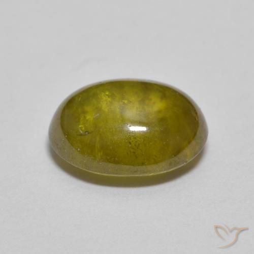 Esfena Verde médio Natural 2.16ct, oval, Transparente