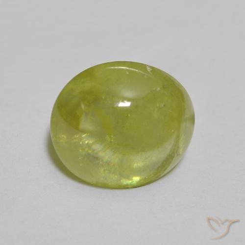 Esfena Medium Light Green Natural 2.10ct, oval, Transparente