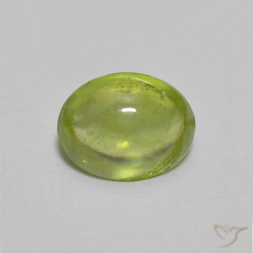 1.50ct Natural Verde oliva Esfena, oval, Transparente