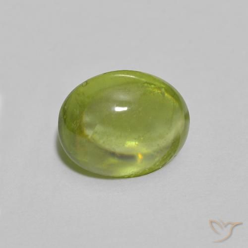Esfena Verde oliva Natural 1.50ct, oval, Transparente