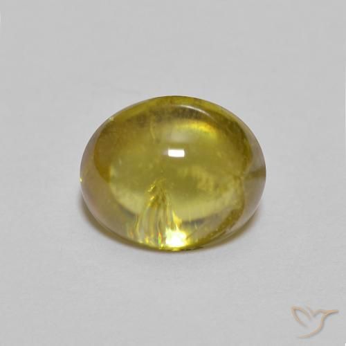 1.69ct Natural amarelo médio Esfena, oval, Transparente