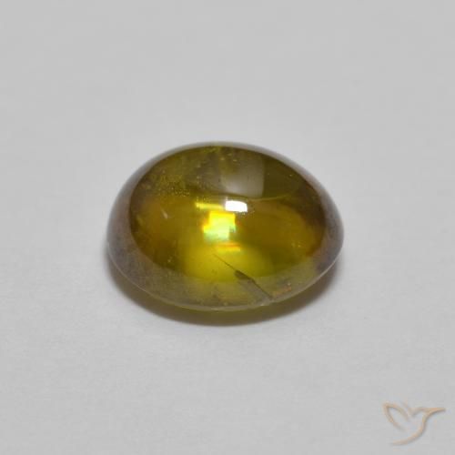 Esfena Ouro Terroso Natural 1.22ct, oval, Transparente