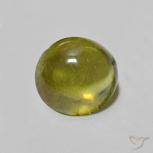 Esfena Verde Floresta Quente Natural 1.38ct, oval, Transparente