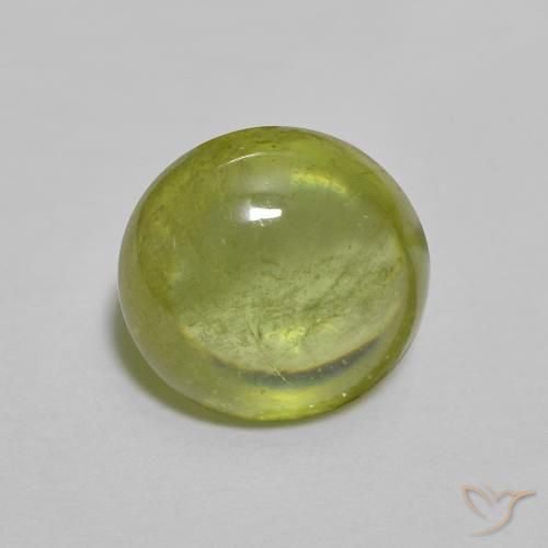 Esfena Verde oliva Natural 1.60ct, oval, Transparente