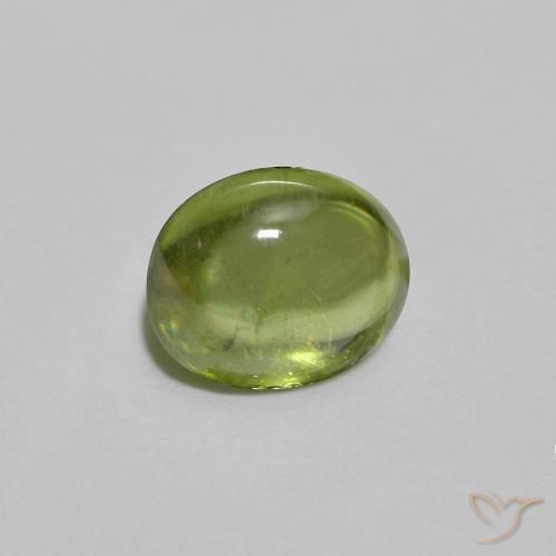 Esfena Verde Vivo Claro Natural 0.86ct, oval, Transparente