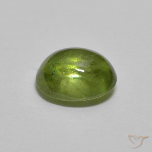 Esfena Verde Vivo Claro Natural 0.86ct, oval, Transparente