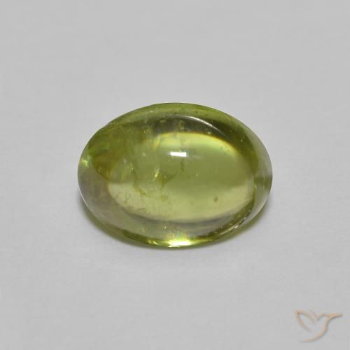 1.15ct Natural Verde amarelado vivo Esfena, oval, Transparente