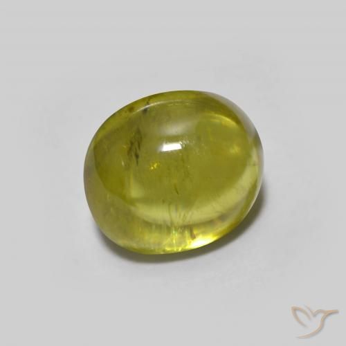 Esfena Verde Floresta Quente Natural 1.33ct, oval, Transparente