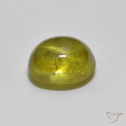 Esfena Verde Floresta Quente Natural 1.33ct, oval, Transparente