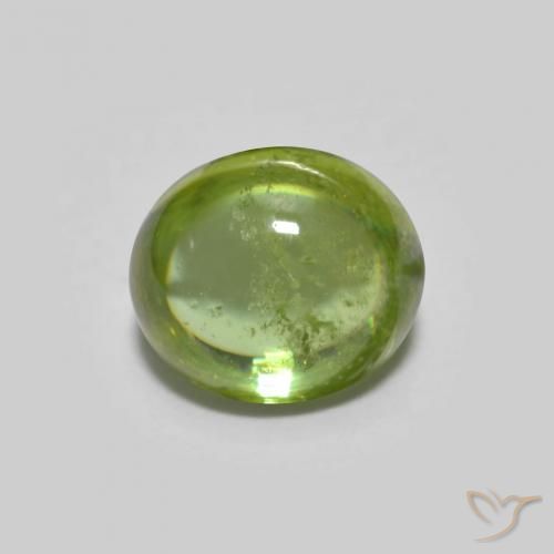 1.12ct Natural Verde médio Esfena, oval, Transparente