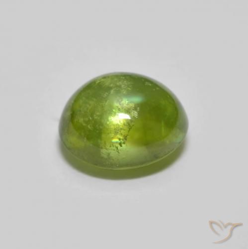 Esfena Verde médio Natural 1.12ct, oval, Transparente